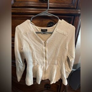 Thalia Sodi Gold Zip-Up Jacket